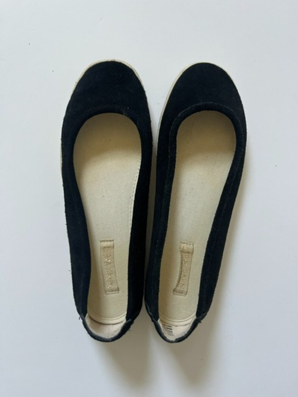 Women's J Crew Black Suede Flats 7 1/2